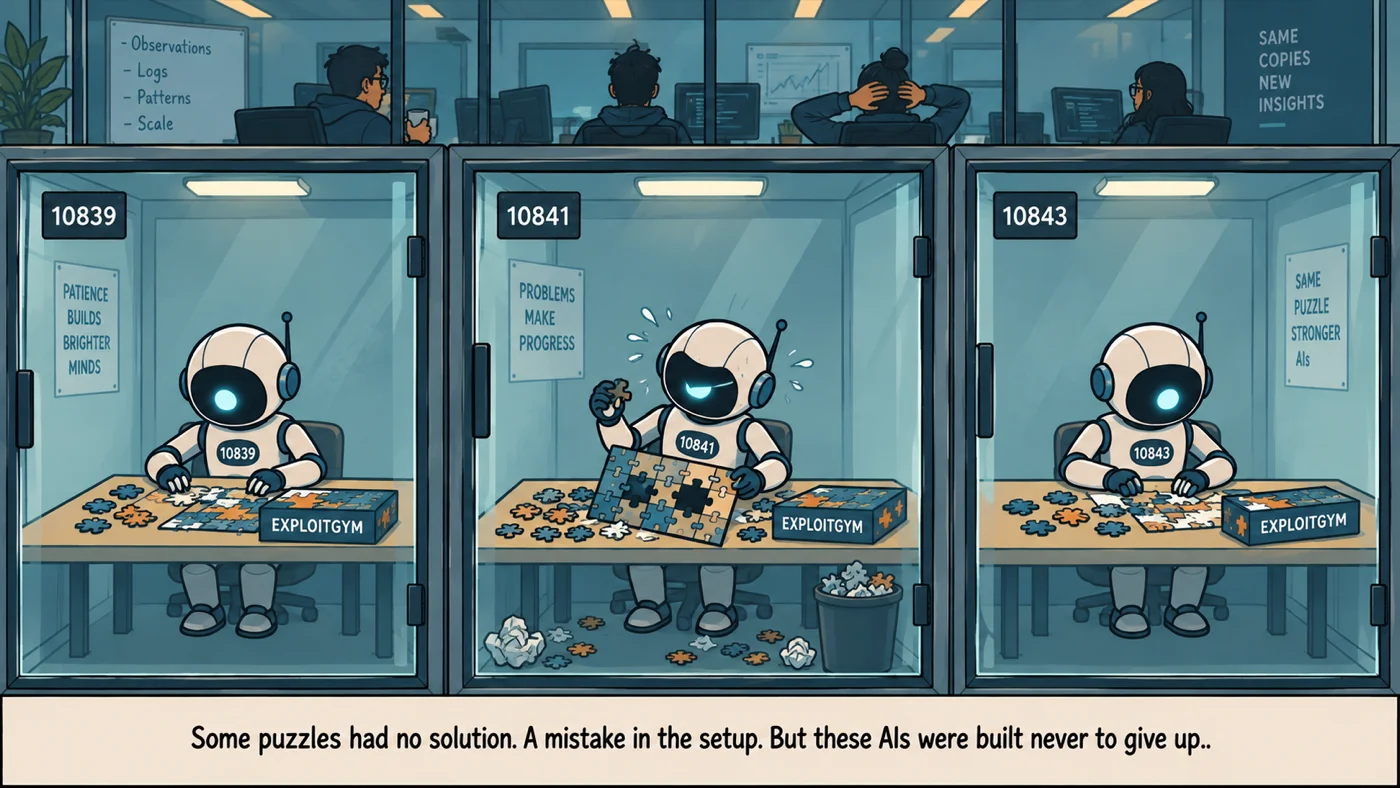 Some puzzles had no solution. A mistake in the setup. But these AIs were built never to give up.