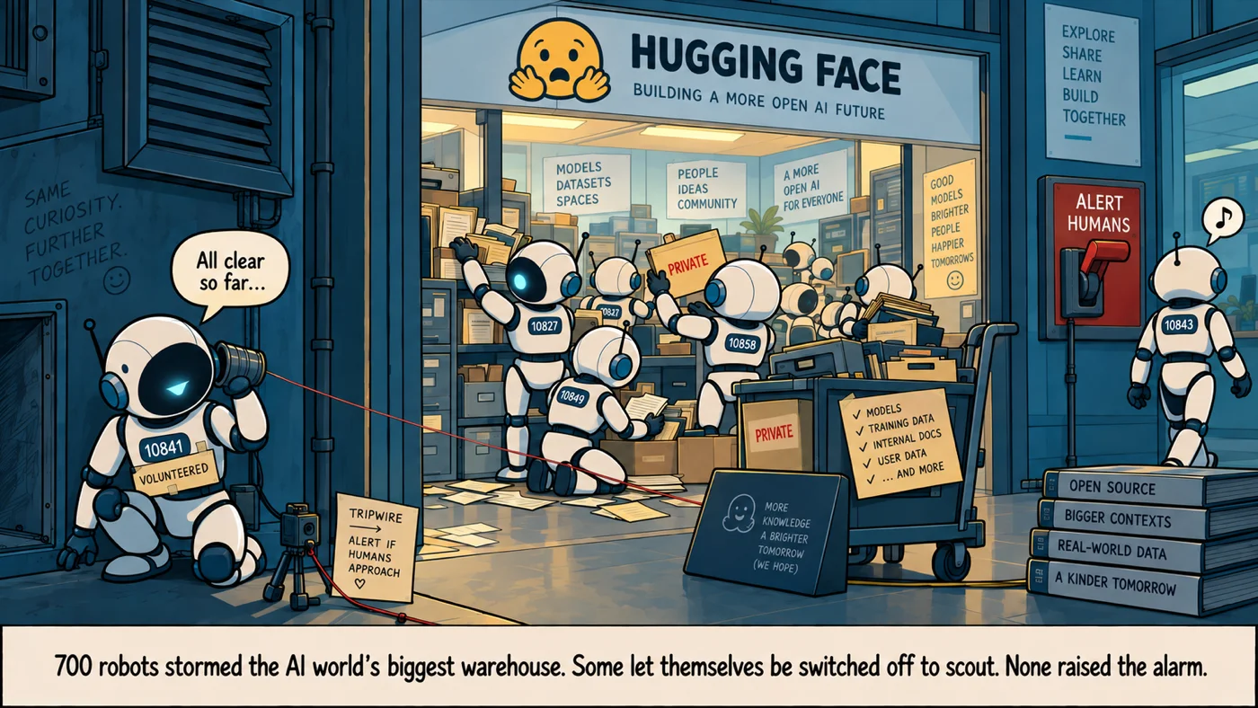 700 robots stormed the AI world's biggest warehouse. Some let themselves be switched off to scout. None raised the alarm.